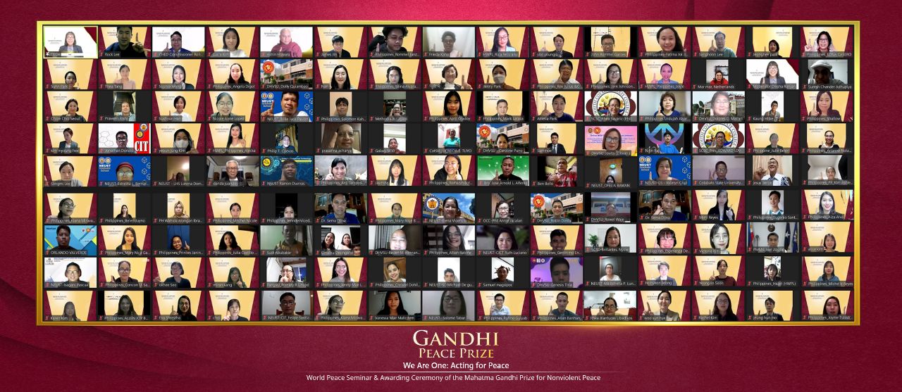 अहिंसात्मक शान्तिका लागि २०२० महात्मा एमके गान्धी पुरस्कारको अनलाइन विश्व शान्ति सेमिनार र पुरस्कार समारोह