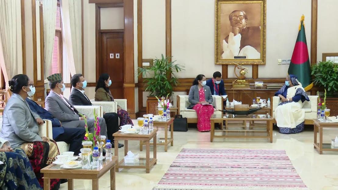 नेपाली संसदीय टोली र बंगलादेशकी प्रधानमन्त्रीबीच भेटवार्ता