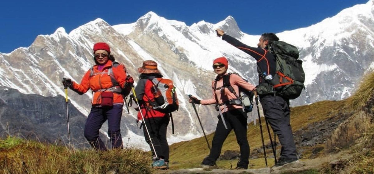 अन्नपूर्ण संरक्षण क्षेत्रमा बढ्याे पर्यटकको चहलपहल