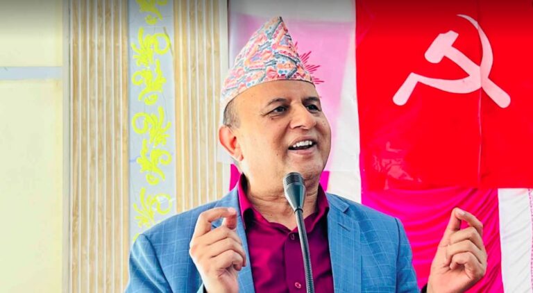 पूर्वराष्ट्रपति भण्डारी राजनीतिमा फर्कनु गणतन्त्रका लागि खतरा : पोखरेल