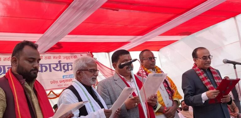 मधेस प्रदेशमा मन्त्रीमण्डल विस्तार, ३ मन्त्री नियुक्त