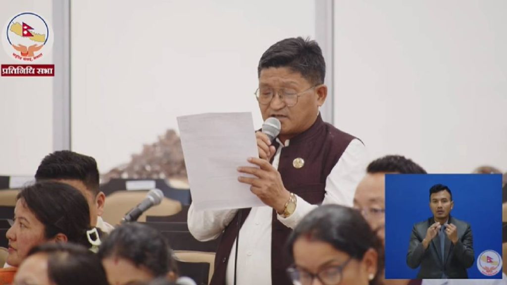 सुकुम्वासीमाथि सरकारले अमानवीय व्यवहार गरेको भन्दै कांग्रेस सांसद केरुङको आपत्ति