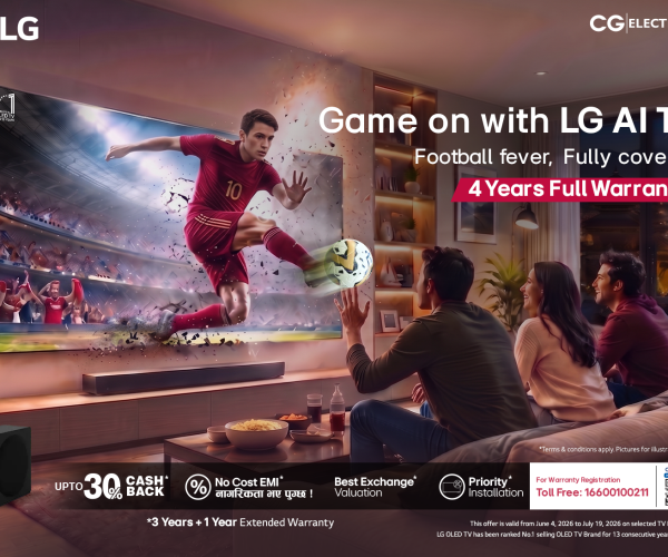 एलजी नेपालद्वारा “Game on with LG AI TV” अभियान सार्वजनिक, फुटबल हेर्ने अनुभवलाई नयाँ उचाइमा पुर्‍याउने लक्ष्य