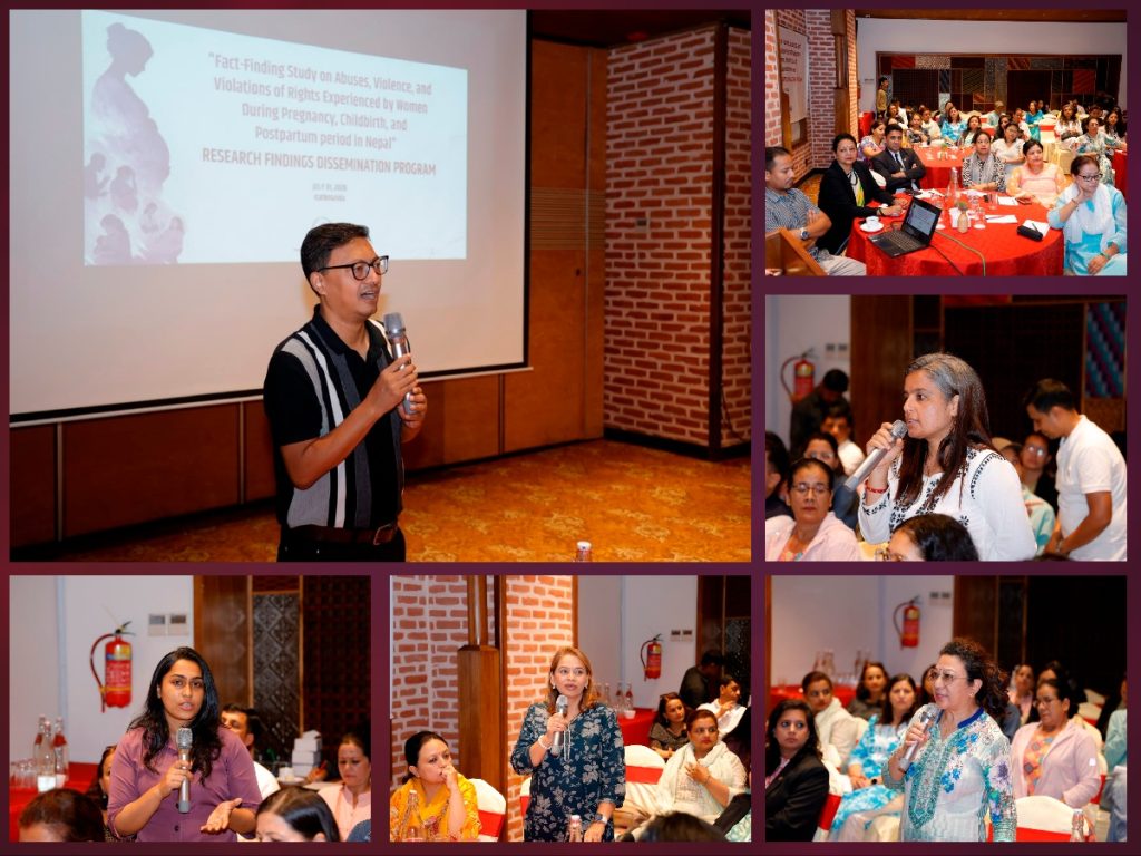 प्रसूति हिंसासम्बन्धी तथ्य अन्वेषण अध्ययन रिपाेर्ट भन्छ- ‘शिक्षित र सहरी क्षेत्रका घरपरिवारबाटै प्रसूति हिंसा बढी’