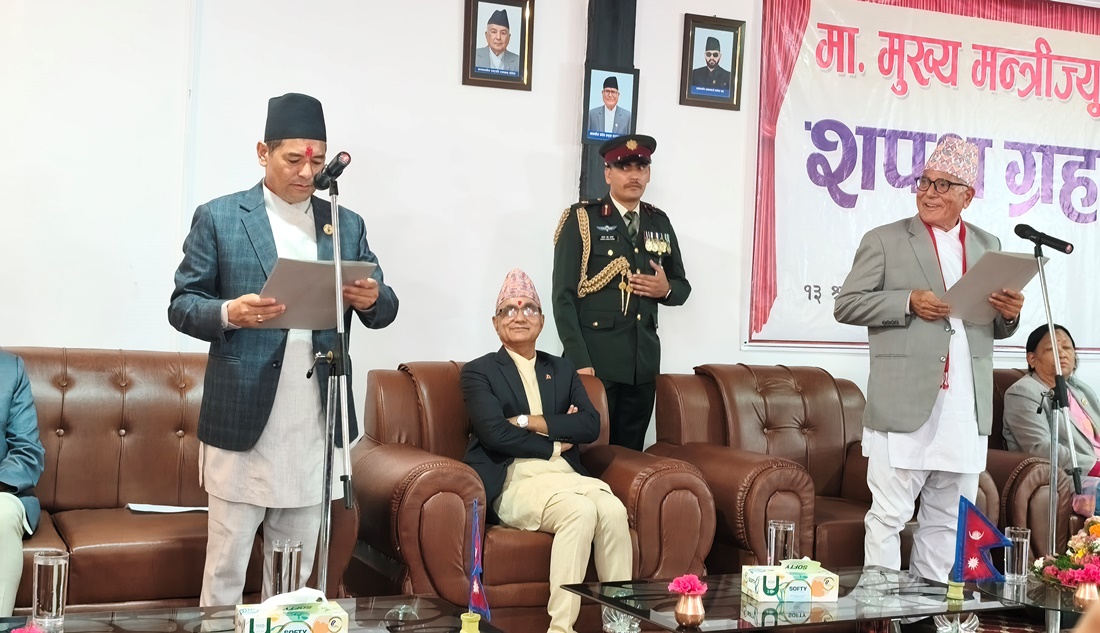 कर्णालीका मुख्यमन्त्री मंगलबहादुर शाहीले लिए पद तथा गोपनीयताको शपथ
