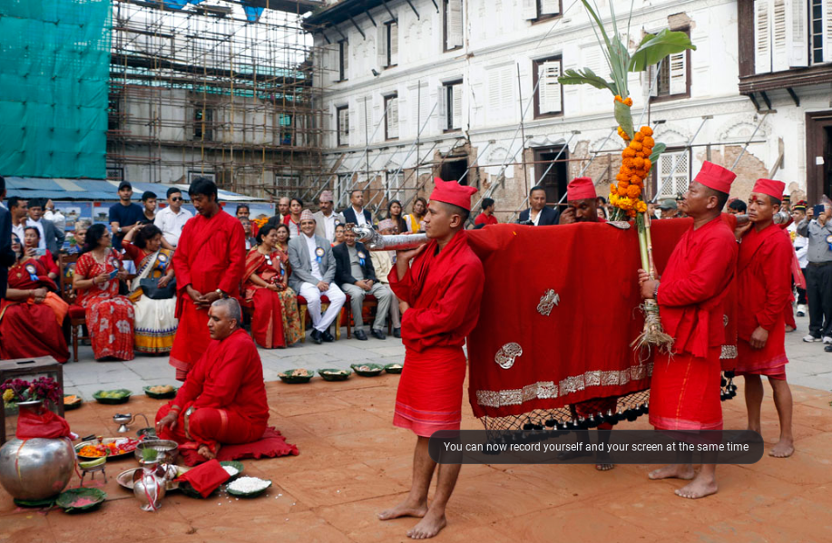 देशभर धुमधामसँग मनाइयो फूलपाती पर्व, हनुमानढोकामा विशेष समारोह