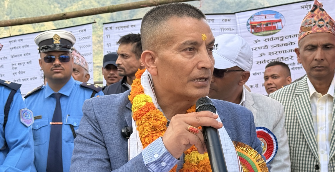 # मर्भुङकोट मन्दिर उद्घाटन गर्दै आईजीपी कार्कीले भने : ‘पुर्खाको गौरव र नयाँ पुस्ताको प्रेरणाको जीवन्त पाठशाला’